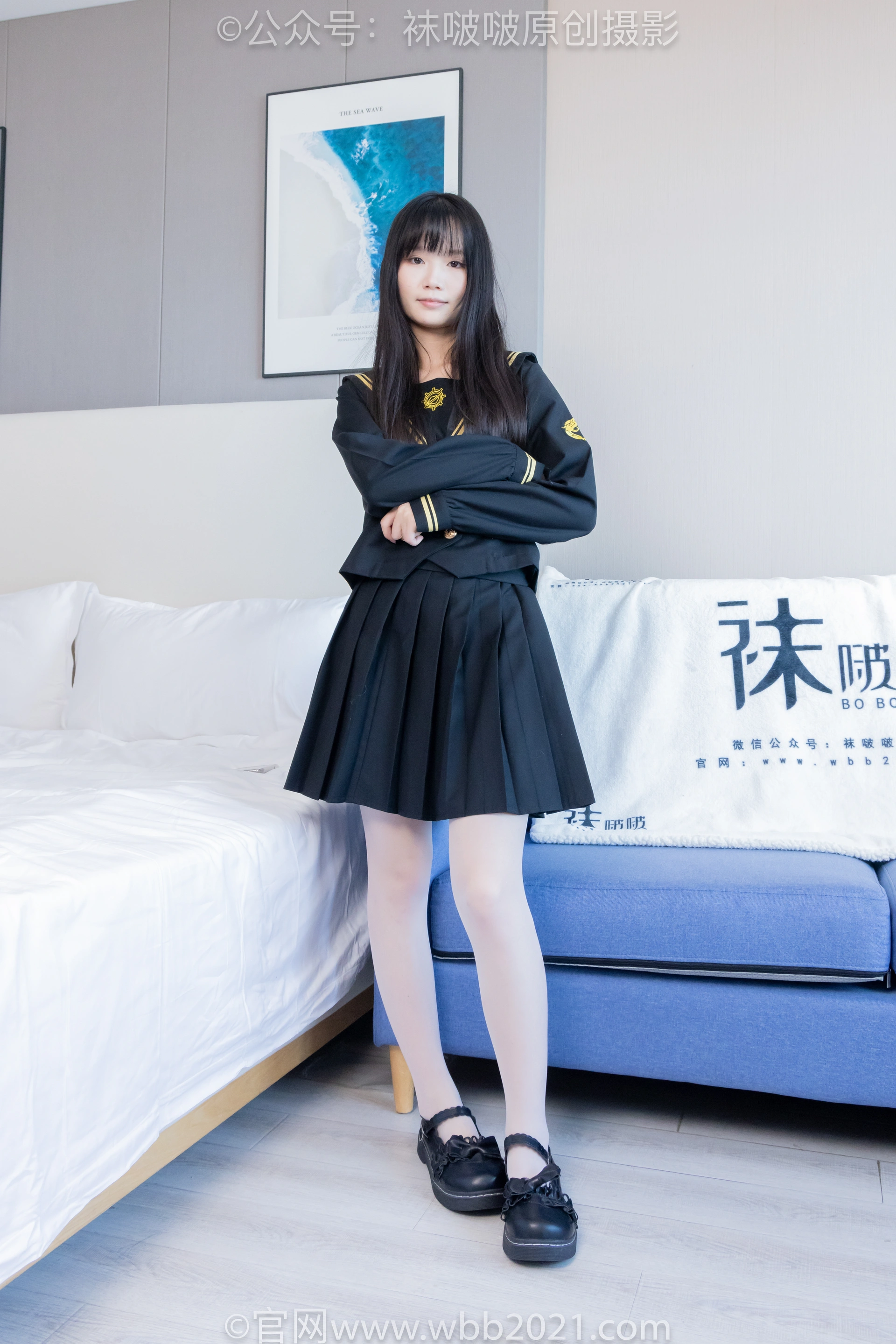 [BoBoSocks袜啵啵] NO.450 甜甜圈-皮鞋、白丝（脚尖加固款）、裸足、裸足印泥踩脚印剧情（花絮版） 2