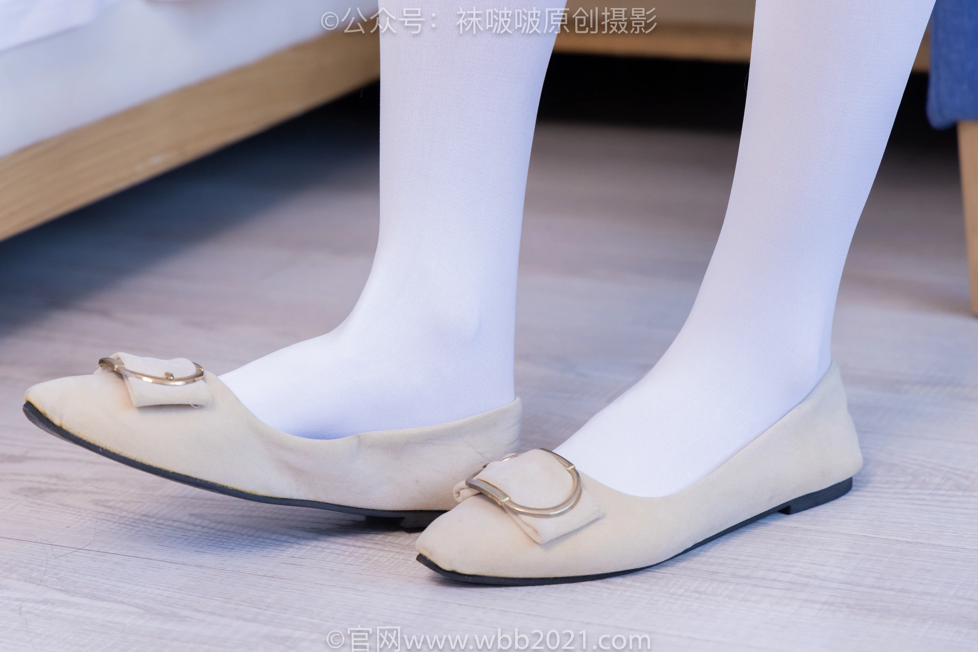 [BoBoSocks袜啵啵] NO.452 奶油-平底鞋、帆布鞋、白棉袜、厚白丝、肉丝 1